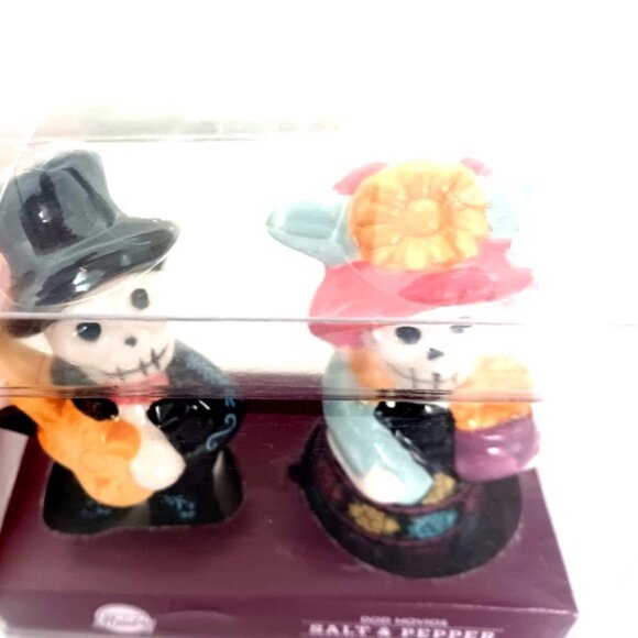 Dia De Los Muertos Day of the Dead Salt + Pepper Shakers+ Reusable Bag New - Picture 10 of 10